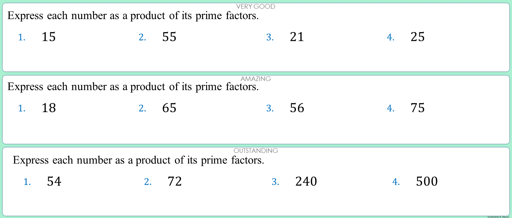 Product of prime factors