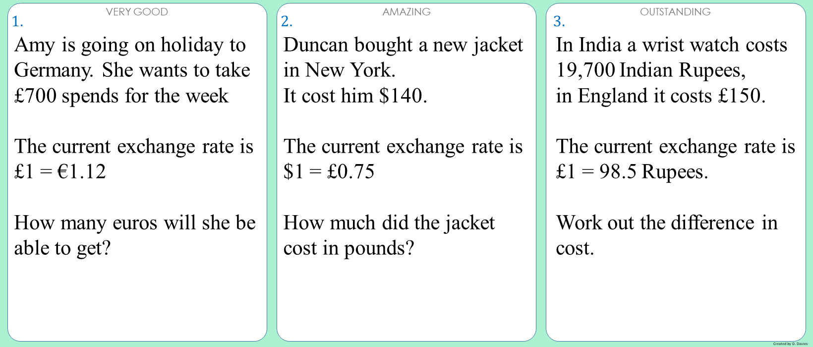 Exchange rates